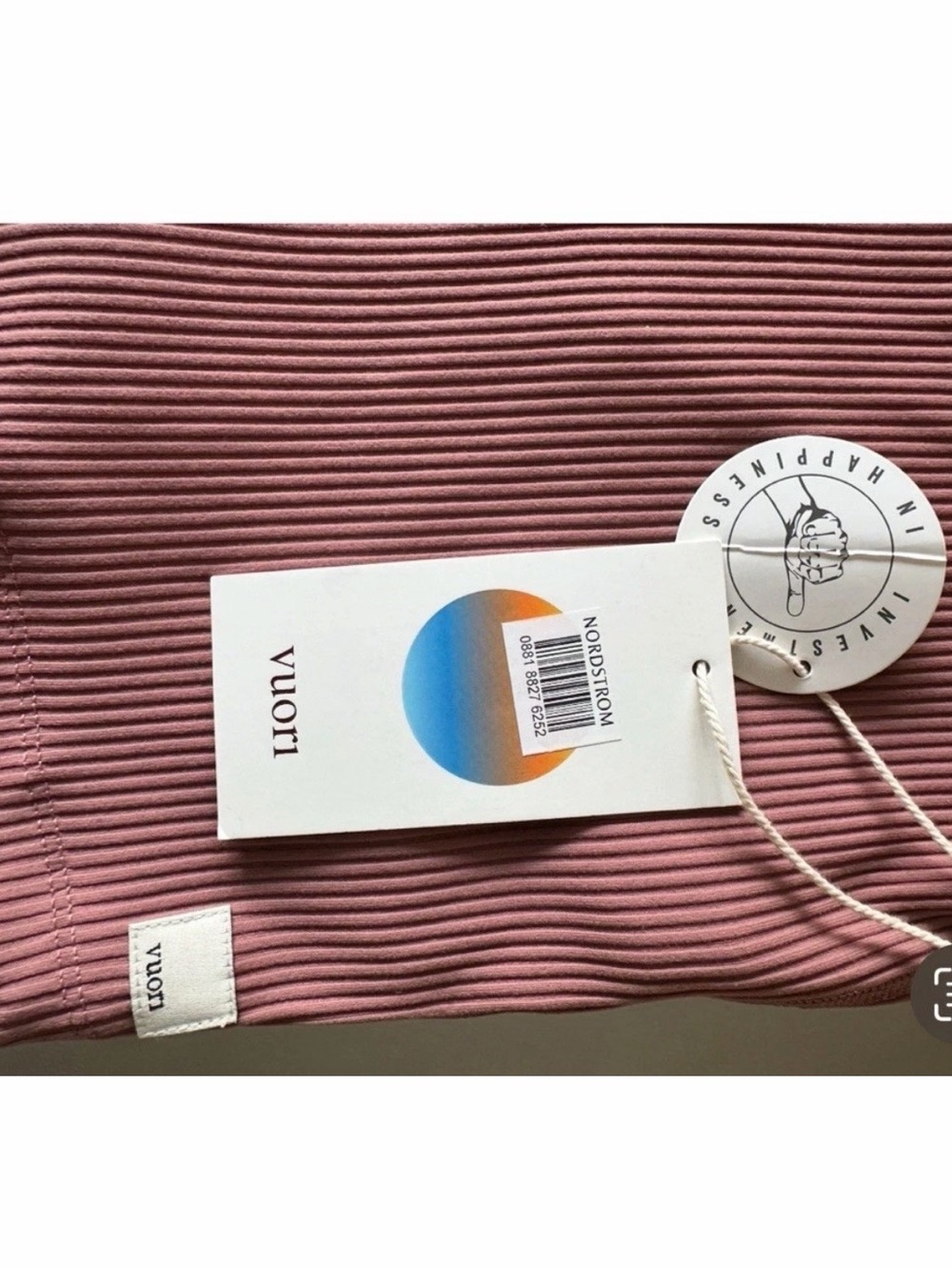 Vuori Ribbed Crossback Camisole in Dusty Rose - Picture 2 of 8